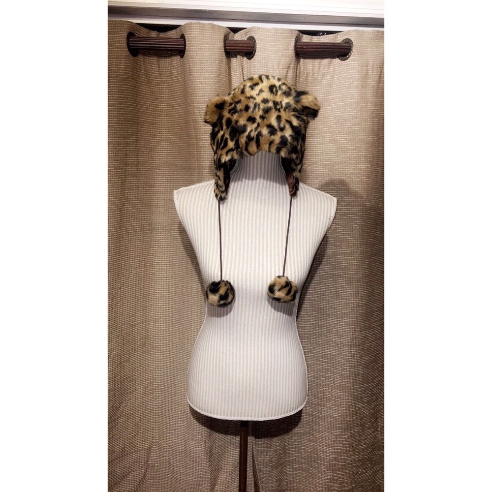 Leopard print animal hat