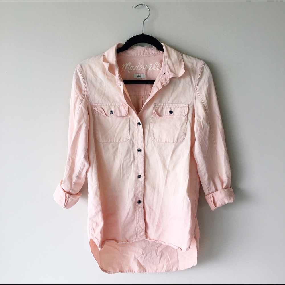 Faded Blush Button Down