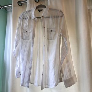 Express linen button down shirt