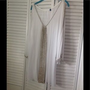 Cold Shoulder Bead Trim Tunic