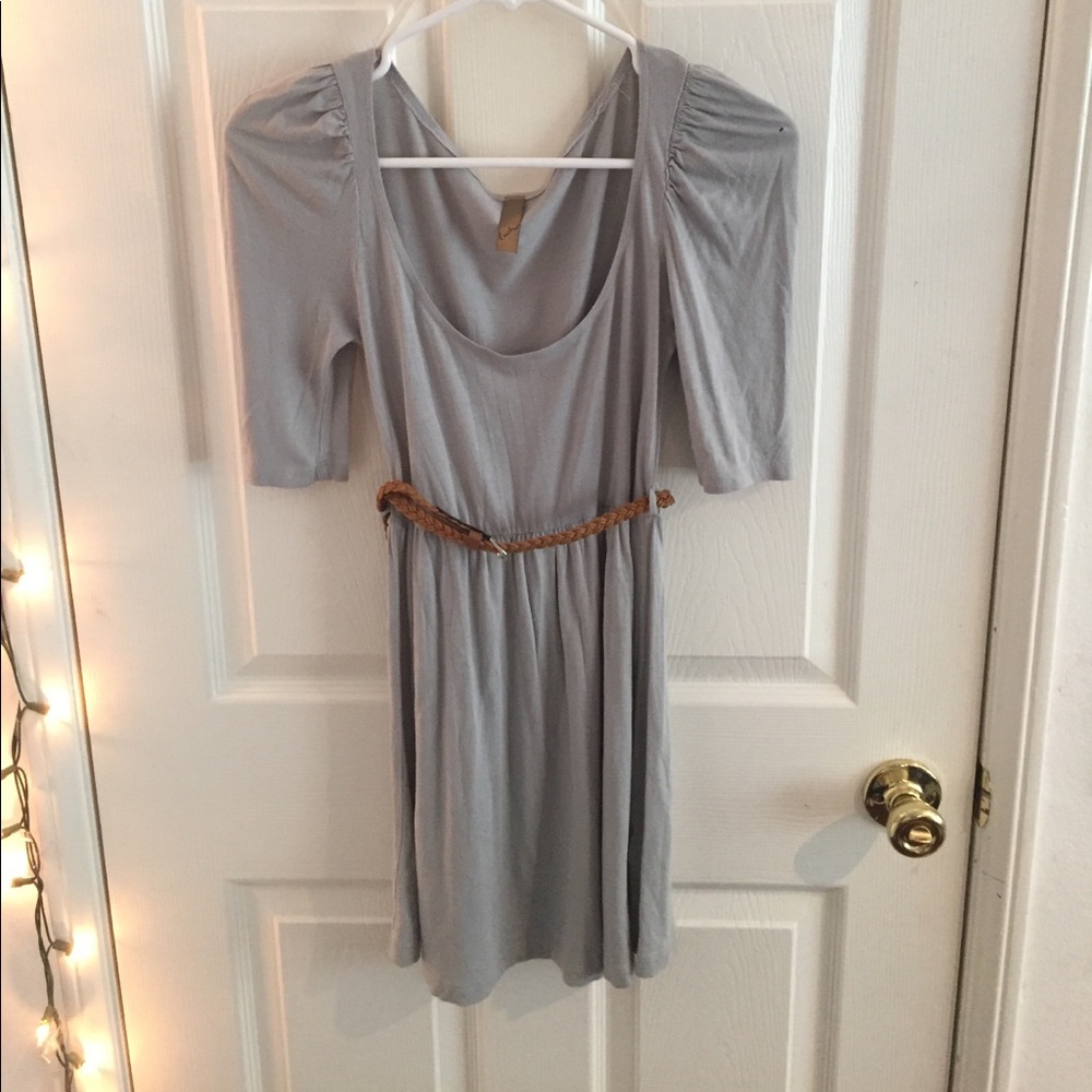 Lush Grey Mini Dress