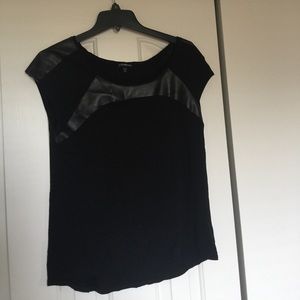 Express Faux Leather Top
