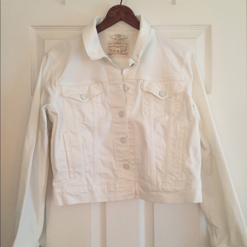 Levi White Denim Jacket