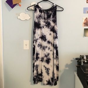 Blue and white summer dress