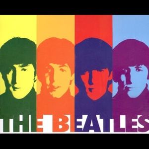The Beatles Rainbow Fleece Throw Blanket