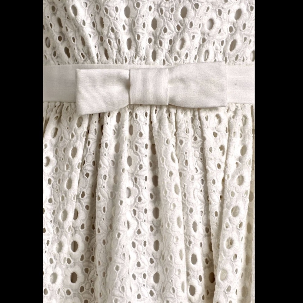 Anthropologie Eyelet Waist Bow Sleeveless Dress 8 - Picture 4 of 8