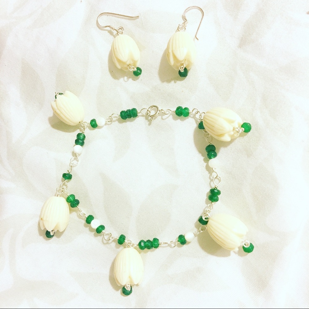 🌱Sterling silver 925 tulip set
