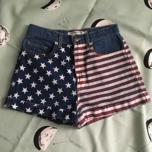 American Apparel High Waisted Denim Short