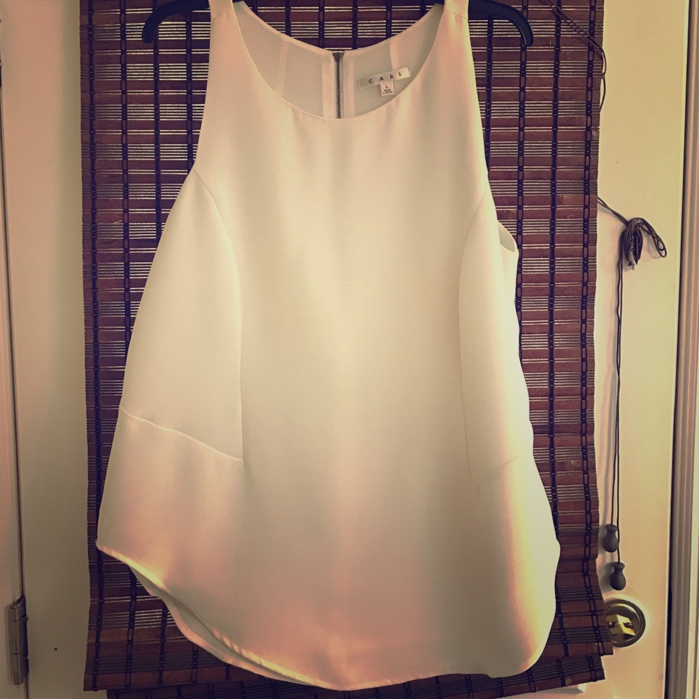 White summer sleeveless shirt