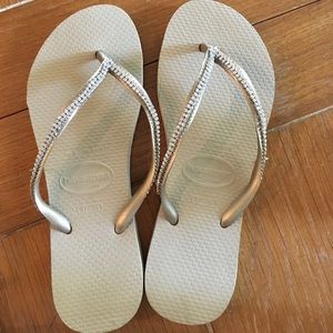 Swarovski Crystal Havaianas flip flop sandals