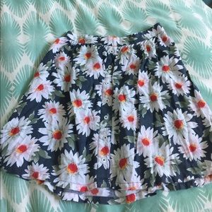 High waisted floral Hollister skirt