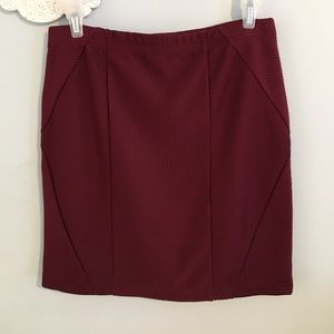 Forever21 maroon pencil skirt