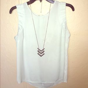 Long silver necklace