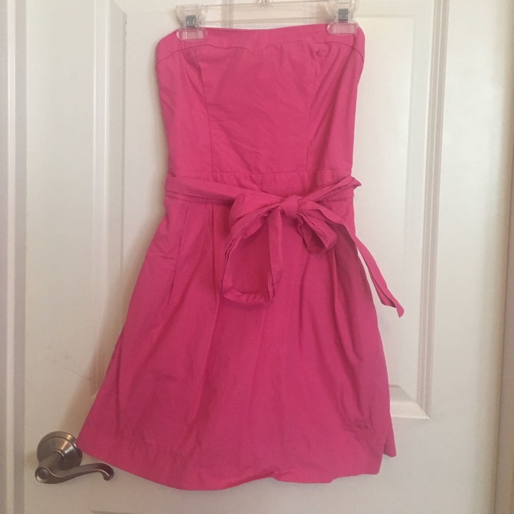 Hot Pink Strapless Dress