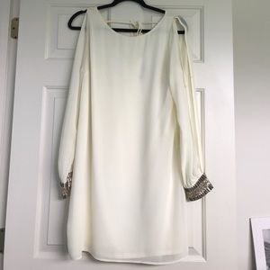 Long Sleeve Cream Dress