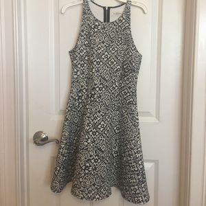 Navy and White Boho Dress