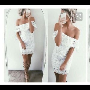 White off the shoulder dress