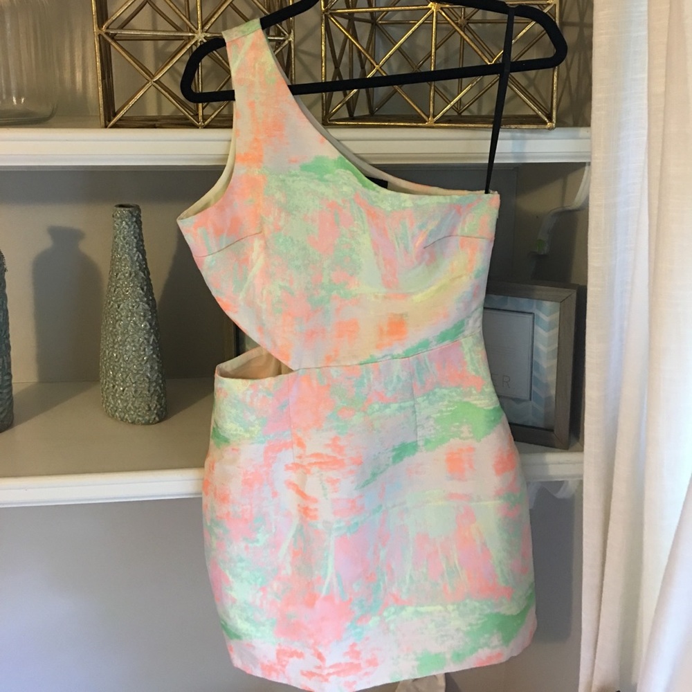 NBD XNAVEN twins one shoulder dress size small