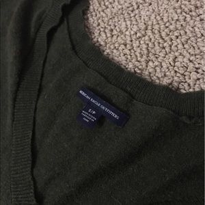 Green American Eagle V-Neck