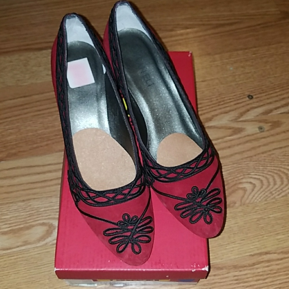 Vaneli Red Suede Heel w/ original box