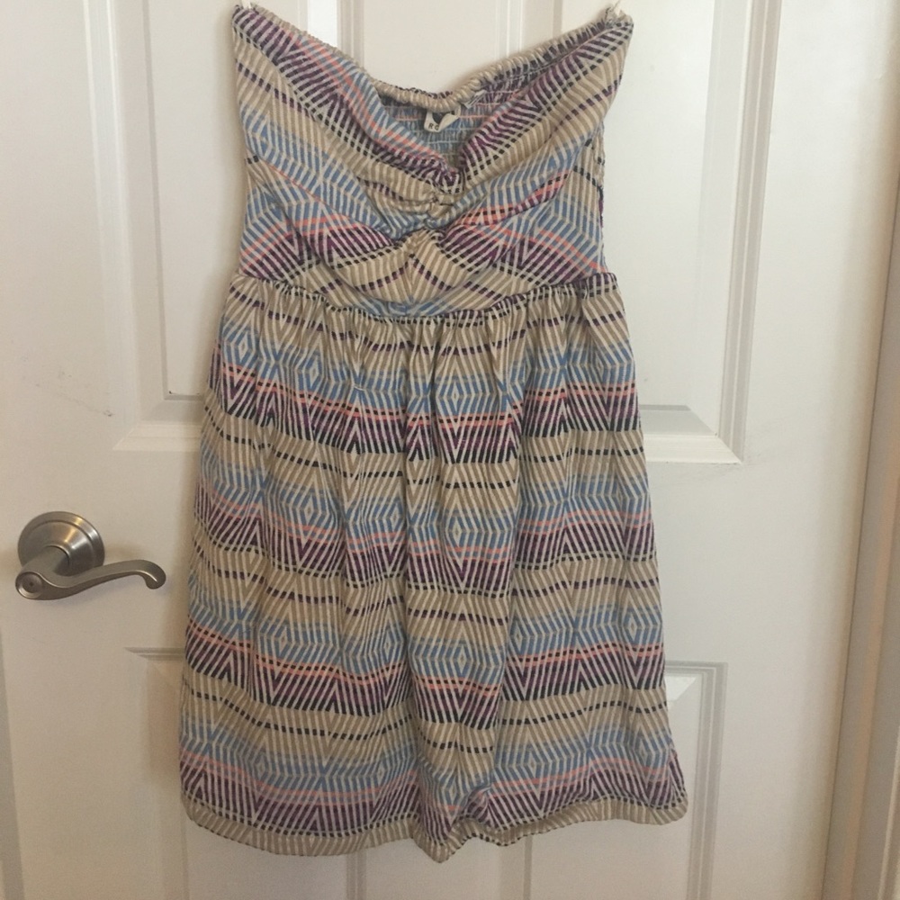 Strapless Aztec Dress