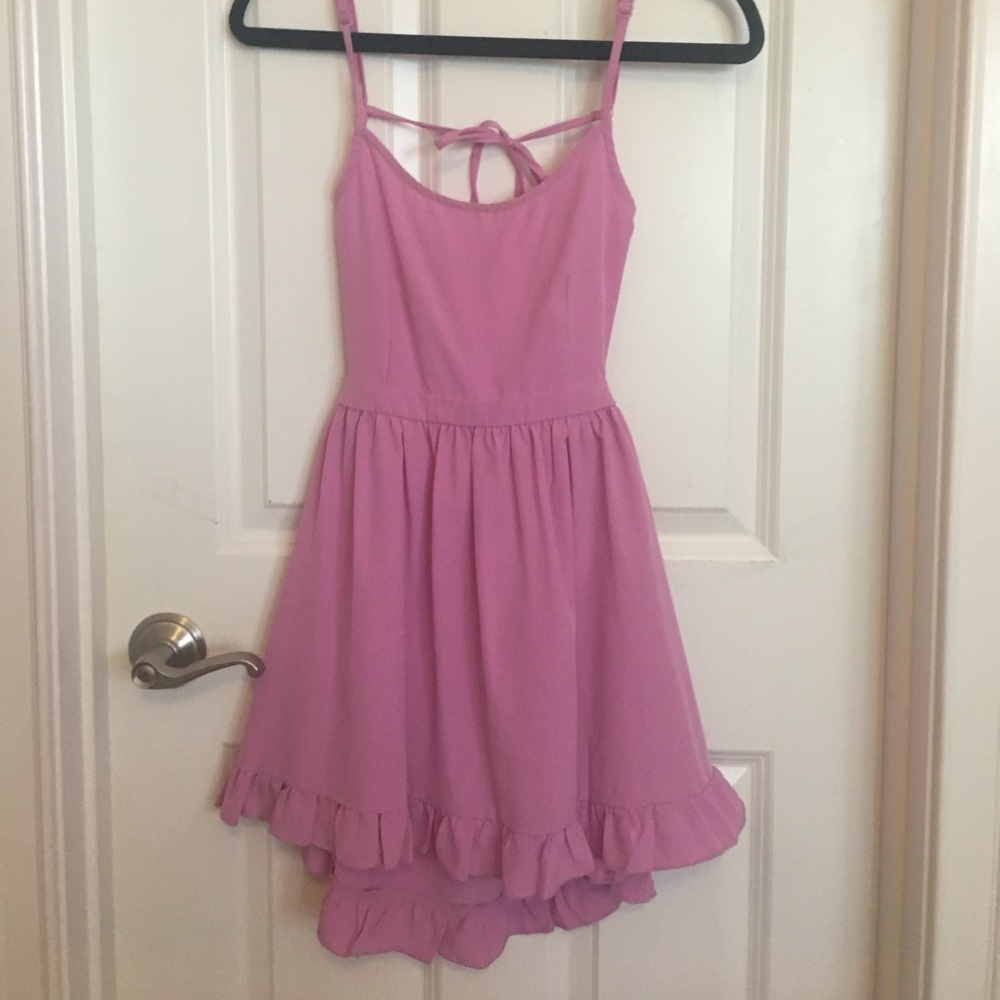 Purple backless dress
