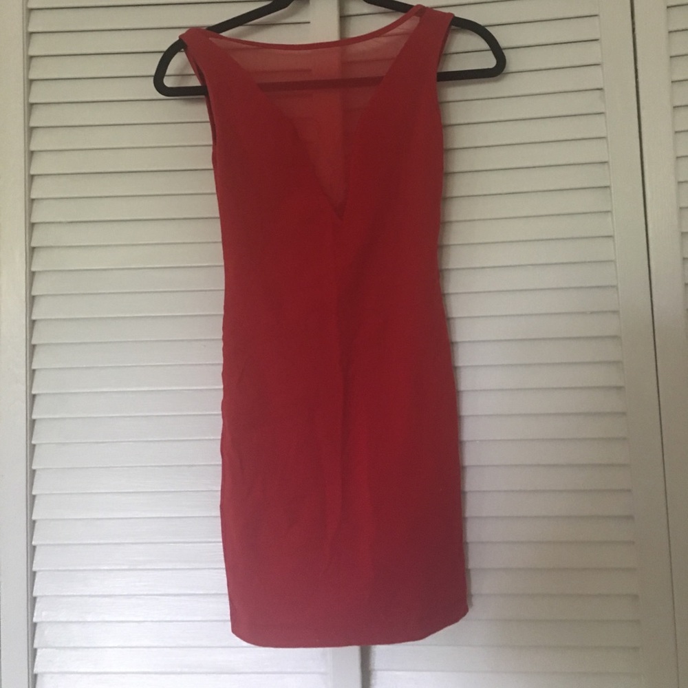 Tight red dress