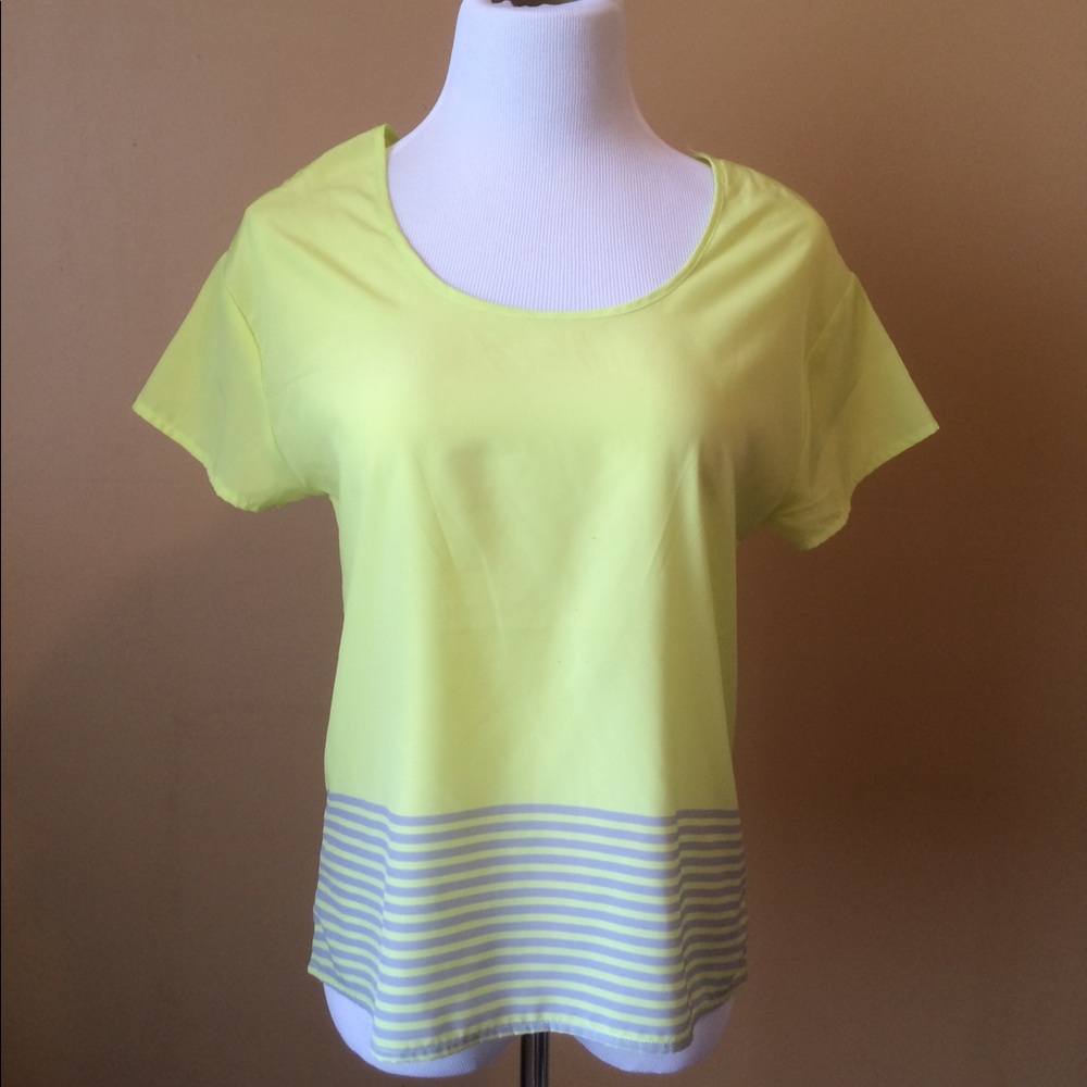 Old Navy neon yellow top
