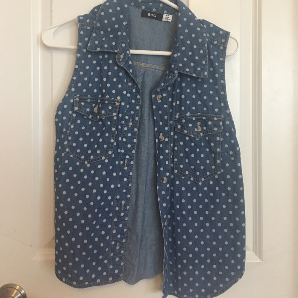 Jean Polka Dot Vest