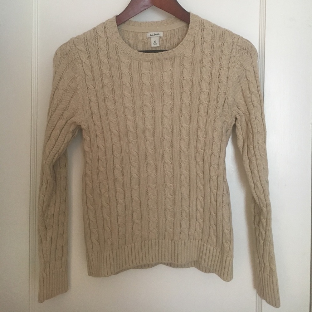 Women's L.L. Bean cableknit cardigan
