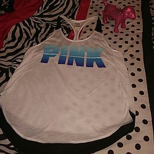 Pink Muscle Tank Top