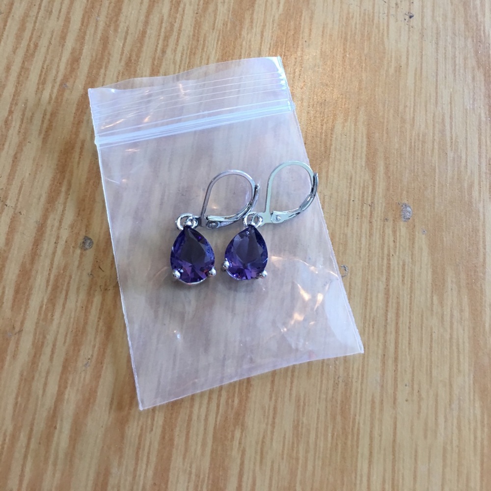 Purple earrings