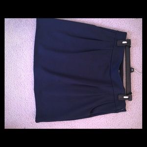 Navy blue comfy cotton with pockets skirt