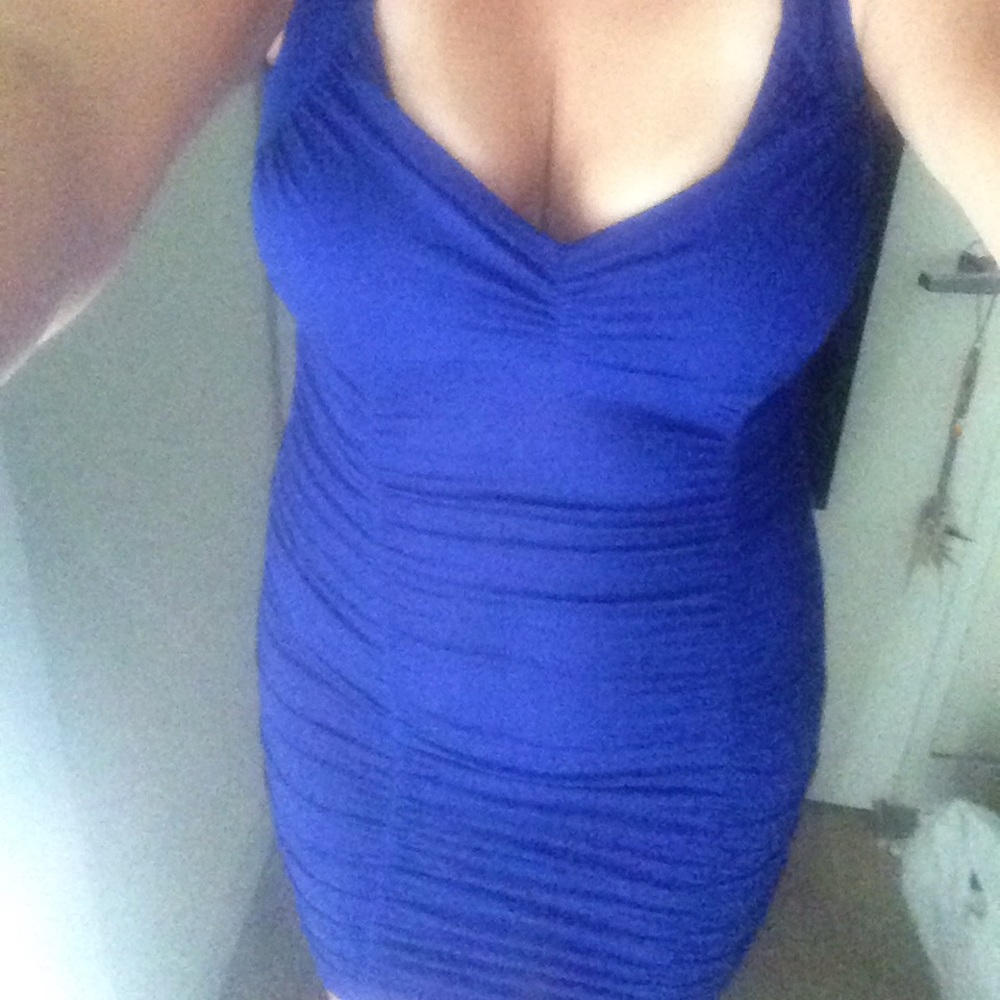 Forever21 stretchy Blue dress
