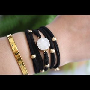 Druzy wrap bracelet