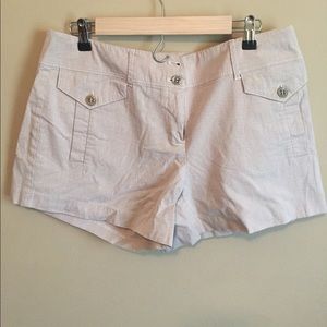 Striped khaki shorts