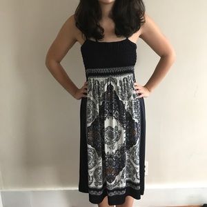 Blue patterned summer dress