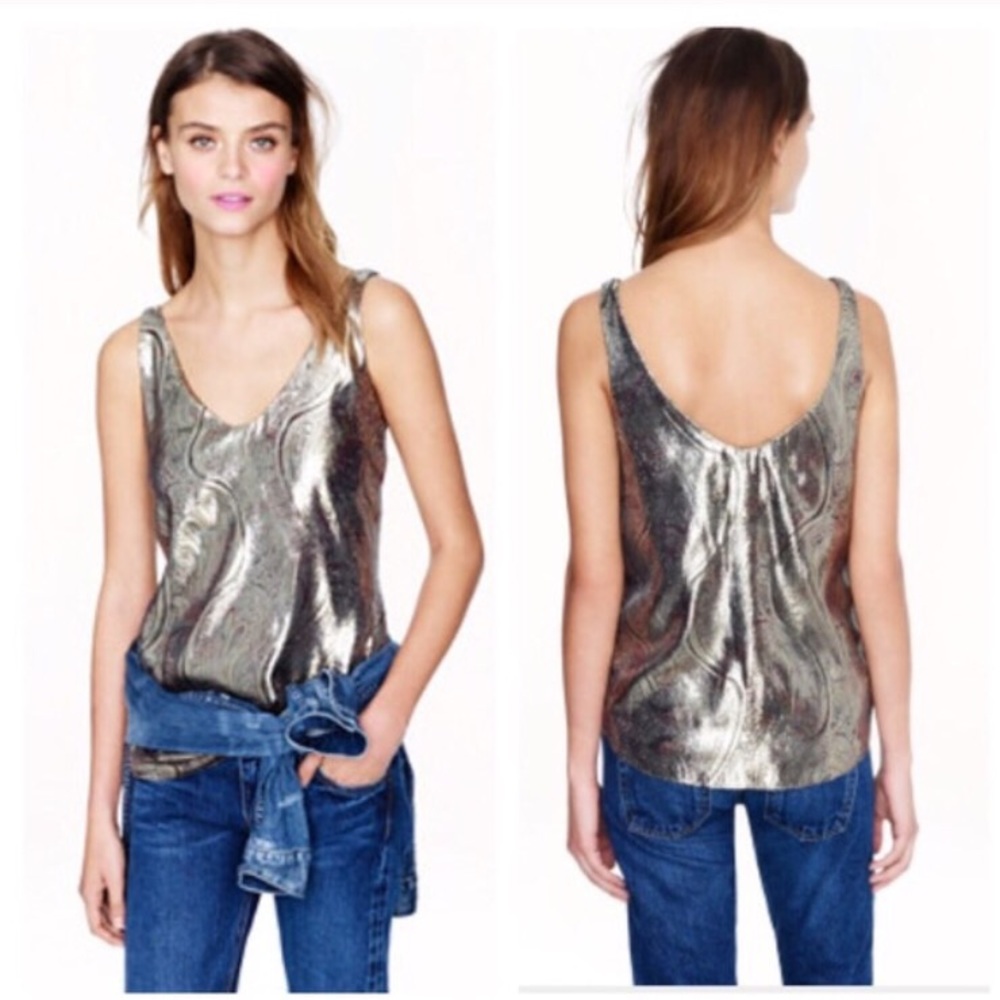 Silk Paisley J. Crew Tank 💋offers welcome