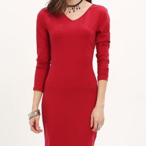 ❤️BURGENDY Long Sleeve Dress