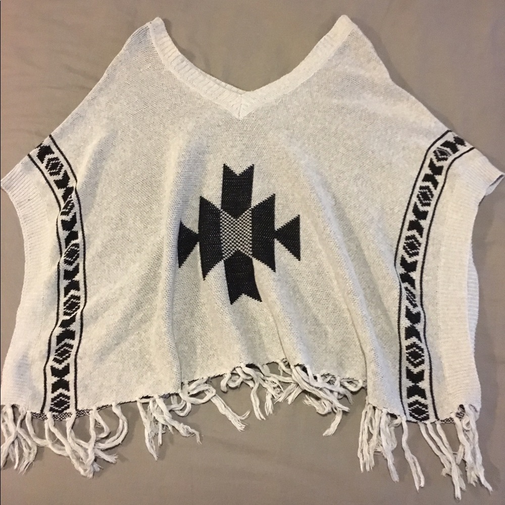 Grey poncho