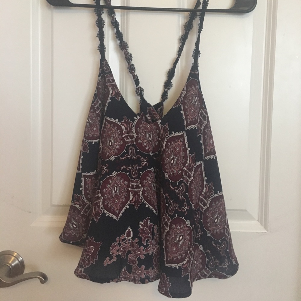Navy and Maroon Tank