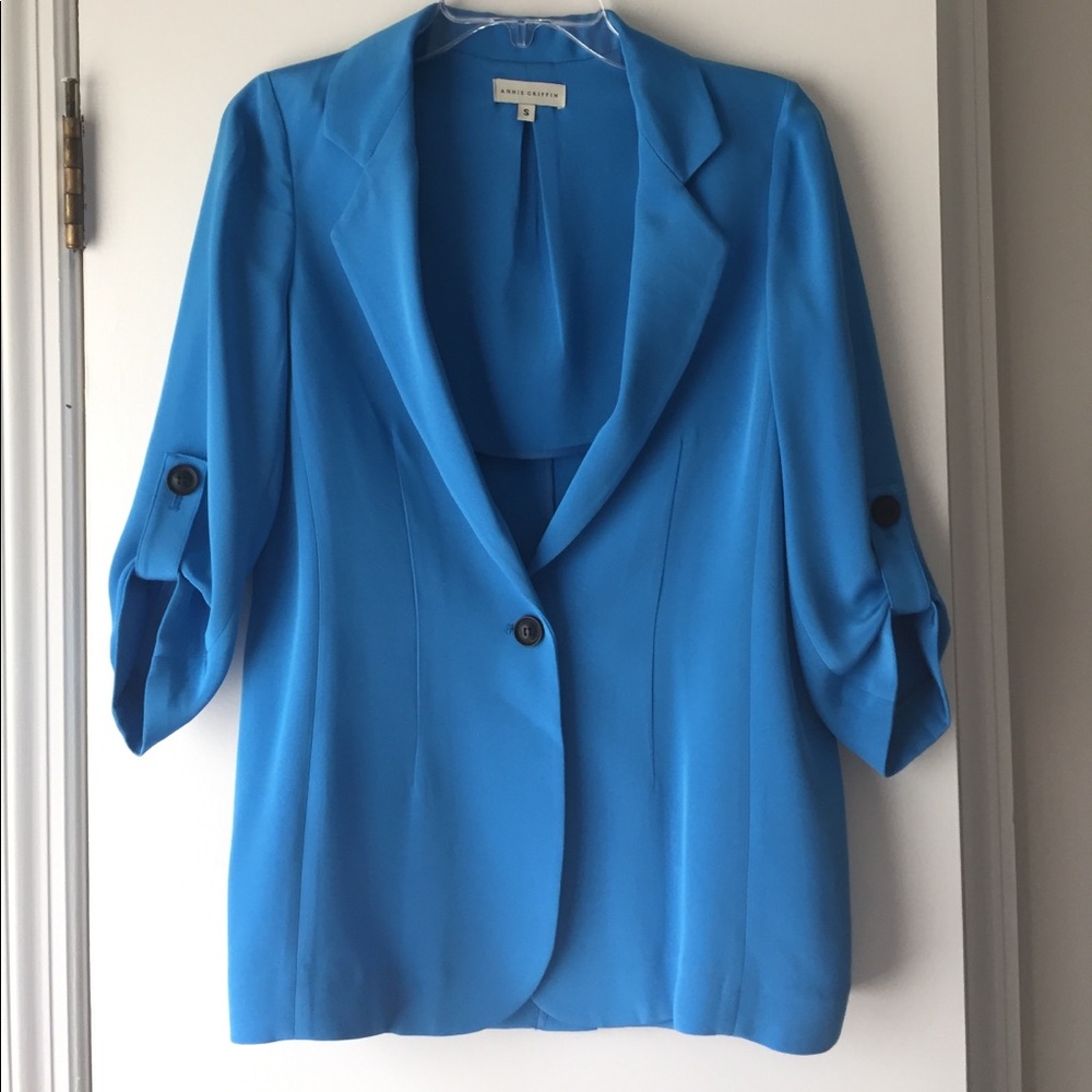 Annie Griffin Silk Blue Blazer