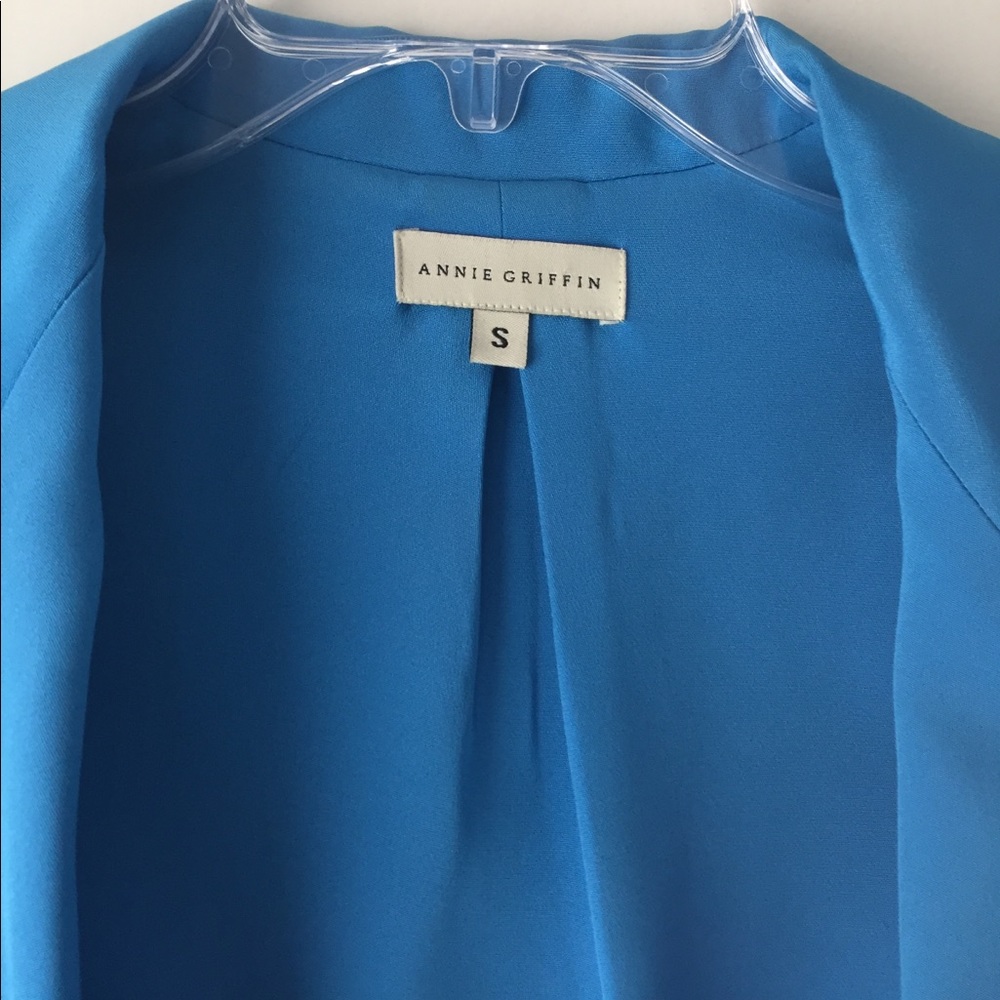 Annie Griffin Silk Blue Blazer View 2