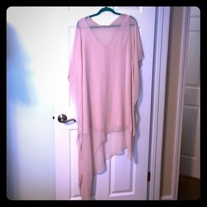 BCBG MaxAzria chiffon blush cocktail dress