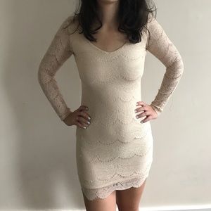 Cream lace dress