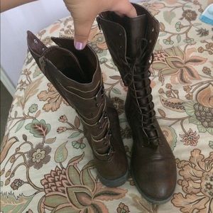 Tall brown boots