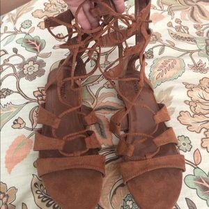Brown lace up Sandals