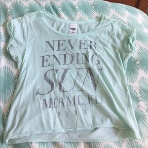 Light blue VS crop tee