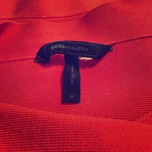 BCBG MaxAzria orange body con skirt