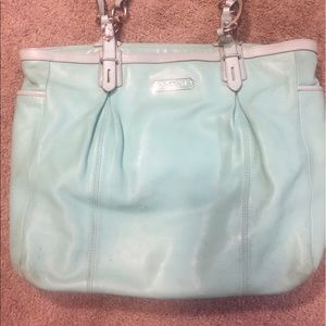 Tiffany Blue or Mint Colored Coach Tote Bag Purse